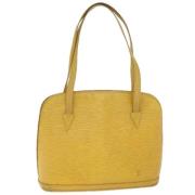 Pre-owned Leather shoulder-bags Louis Vuitton Vintage , Yellow , Dames