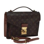 Pre-owned Canvas handbags Louis Vuitton Vintage , Brown , Dames