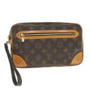 Pre-owned Canvas clutches Louis Vuitton Vintage , Brown , Dames