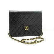 Pre-owned Leather chanel-bags Chanel Vintage , Black , Dames