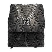 Denim rugzak Charm-D Diesel , Gray , Dames