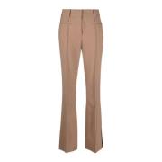 Bruine Flared Broek met Decoratieve Stiksels Helmut Lang , Brown , Dam...