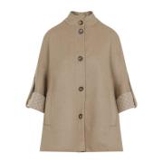 Omkeerbare Logo Cape in Kameel Max Mara , Brown , Dames