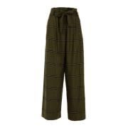 Wijde Pijp Groene Broek Outlet Prijs Pinko , Green , Dames