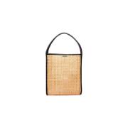 Rattan Box Tote Bag St. Agni , Black , Dames