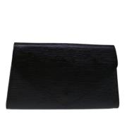 Pre-owned Leather clutches Louis Vuitton Vintage , Black , Dames