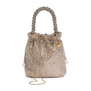 Gouden Mesh Emmer Tas met Strass Rosantica , Multicolor , Dames