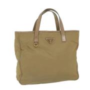 Pre-owned Nylon handbags Prada Vintage , Beige , Dames