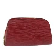 Pre-owned Leather pouches Louis Vuitton Vintage , Red , Dames