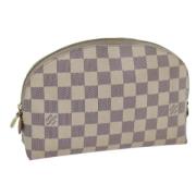 Pre-owned Canvas pouches Louis Vuitton Vintage , White , Dames