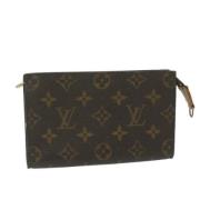 Pre-owned Canvas pouches Louis Vuitton Vintage , Brown , Dames