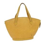 Pre-owned Leather handbags Louis Vuitton Vintage , Yellow , Dames