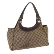 Pre-owned Canvas totes Gucci Vintage , Beige , Dames