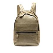 Pre-owned Leather backpacks Bottega Veneta Vintage , Yellow , Dames