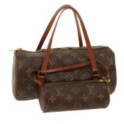 Pre-owned Canvas handbags Louis Vuitton Vintage , Brown , Dames