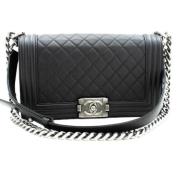 Pre-owned Leather chanel-bags Chanel Vintage , Black , Dames