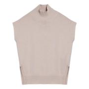 Stijlvol Gebreid Vest Roberto Collina , Beige , Dames