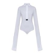 Lange mouw body Coperni , White , Dames