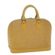 Pre-owned Leather handbags Louis Vuitton Vintage , Yellow , Dames