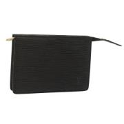 Pre-owned Leather pouches Louis Vuitton Vintage , Black , Dames