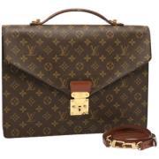 Pre-owned Canvas briefcases Louis Vuitton Vintage , Brown , Dames