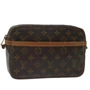 Pre-owned Canvas clutches Louis Vuitton Vintage , Brown , Dames