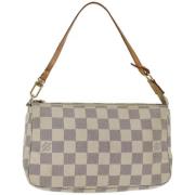 Pre-owned Canvas clutches Louis Vuitton Vintage , White , Dames