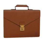 Pre-owned Leather briefcases Louis Vuitton Vintage , Brown , Dames