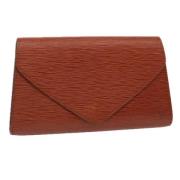 Pre-owned Leather clutches Louis Vuitton Vintage , Brown , Dames