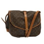 Pre-owned Canvas shoulder-bags Louis Vuitton Vintage , Brown , Dames