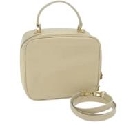 Pre-owned Leather handbags Gucci Vintage , Beige , Dames