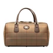 Pre-owned Leather handbags Burberry Vintage , Brown , Dames