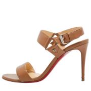 Pre-owned Leather sandals Christian Louboutin Pre-owned , Brown , Dame...