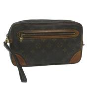 Pre-owned Canvas clutches Louis Vuitton Vintage , Brown , Dames