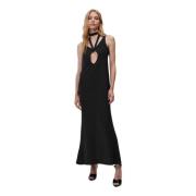 Maxi Cut-Out Jurk Undress Code , Black , Dames