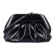 Zwarte Vegan Stof Clutch Handtas THEMOIRè , Black , Dames