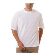 Heren Polo & T-shirt Losse Pasvorm Tee Selected Homme , White , Heren