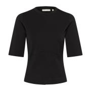 Vrouwelijk Zwart T-shirt Cocentiw Stijl InWear , Black , Dames