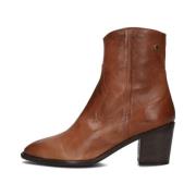 Enkellaarzen Cognac Leer 05-144 Notre-v , Brown , Dames