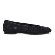 Zwarte Geperforeerde Ballet Flats Mesh Italië Burberry , Black , Dames