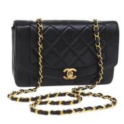 Pre-owned Leather chanel-bags Chanel Vintage , Black , Dames