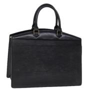 Pre-owned Leather handbags Louis Vuitton Vintage , Black , Dames