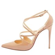 Pre-owned Leather heels Christian Louboutin Pre-owned , Beige , Dames