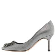 Pre-owned Fabric heels Manolo Blahnik Pre-owned , Gray , Dames