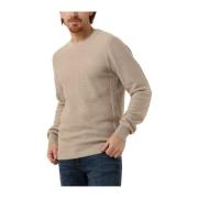 Heren Crew Melange Slub Sweater Dstrezzed , Brown , Heren