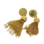 Pre-owned Metal earrings Givenchy Pre-owned , Yellow , Dames