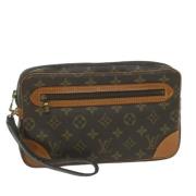 Pre-owned Canvas clutches Louis Vuitton Vintage , Brown , Dames