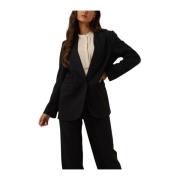 Oversize Pin Single Blazer Donkergrijs Co'Couture , Black , Dames