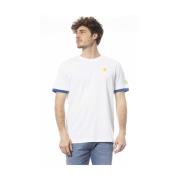 Logo Print Short Sleeve Cotton T-Shirt Invicta , White , Heren