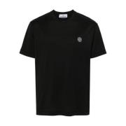 Casual Katoenen T-Shirt Stone Island , Black , Heren